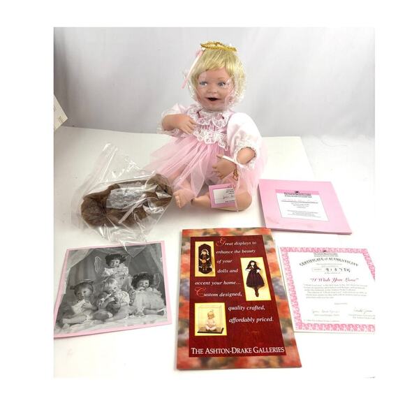 VTG Ashton Drake I Wish You Love Porcelain Baby Doll First Issue - Picture 1 of 16